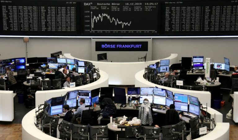 European shares falter as year-end rally fades